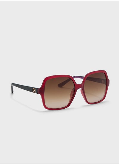 Buy Gradient Oversized Rectangle Shape Sunglasses in UAE