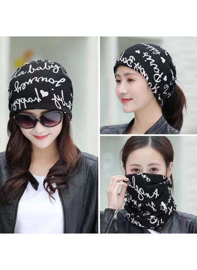 اشتري New Womens Snood Scarf Convertible Twist CapBlack English Black English في الامارات