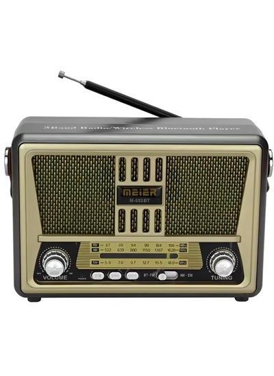 Buy Classic Portable Radio with MP3 Player & Bluetooth, Sd Card Slot, Usb And Aux Port meier M-552BT in Saudi Arabia