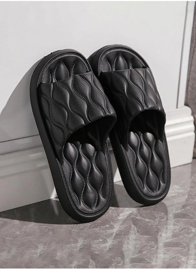 Buy Unisex Corrugated Slippers Lightweight Non-slip Quick Dry Casual Beach Shoes Shower Bath Spa Walking Sandals Size 42-43 in UAE