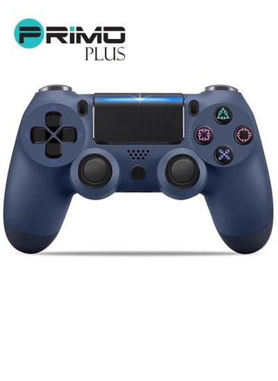 Buy Double Motor Vibration Wireless Controller For P4 Dark Blue in Saudi Arabia