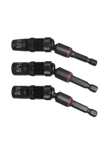 اشتري Pivot Bit Holder, 3 Pcs Magnetic Swiveling Screwdriver Holder, Flexible Extension Hex Pivoting Bit Tip Holder, Bendable in 20° Angle, for Tight Spaces or Corners في الامارات