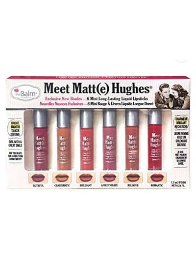Buy Hughes Set of 6 Mini Long-Lasting Liquid Lipsticks 7.2ml " in Egypt