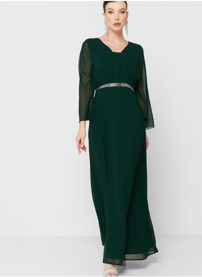 Buy Embellished Waist A-Line Dress in Saudi Arabia