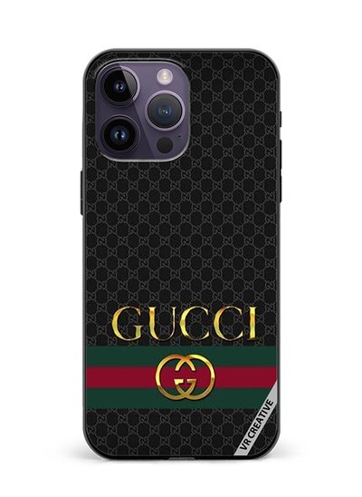 Buy Protective Case Cover For Apple iPhone 15 Pro Max Gucci Design Multicolour in UAE