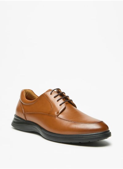 Buy Men's Solid Derby Shoes with Lace-Up Closure in Saudi Arabia