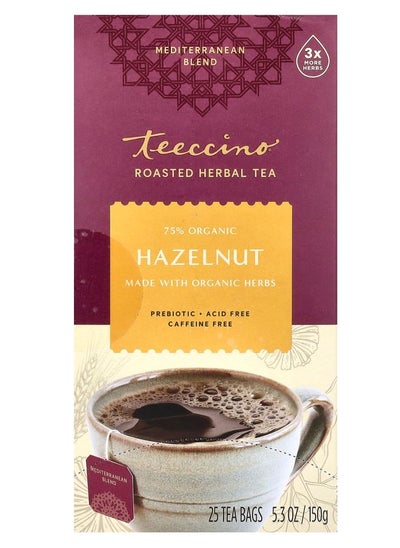 Buy Roasted Herbal Tea Hazelnut Caffeine Free 25 Tea Bags 5.3 oz (150 g) in UAE