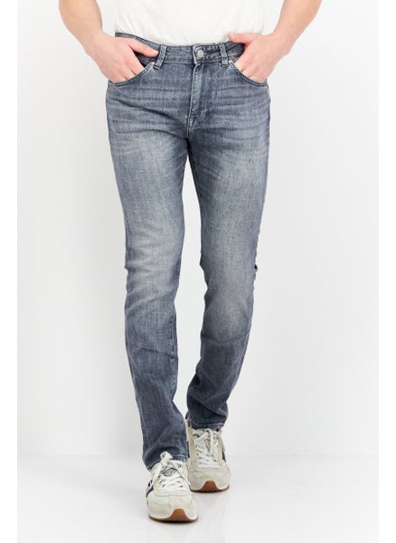 اشتري Men Slim Fit Washed Stretchable Denim Jean, Light Grey في السعودية