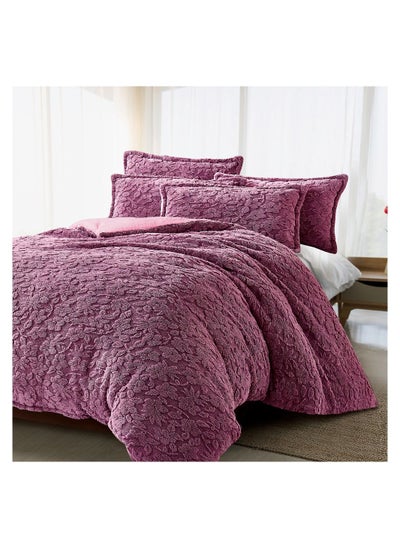 Buy quilt set Fur 3 pieces size 220 x 240 cm model 1601 from Family Bed in Egypt