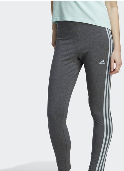 Buy Essentials 3-Stripes High-Waisted Single Jersey Leggings in Saudi Arabia