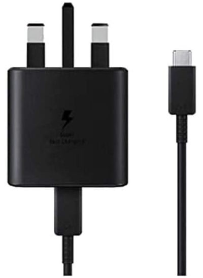 Buy Samsung 45W Super Fast Charger 2.0, Wall Charger with Cable (Black) in UAE