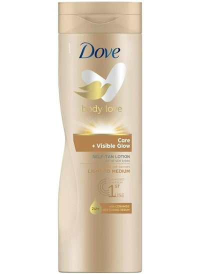 Buy Body Love Visible Glow Gradual Self Tan Body Lotion light to Medium 400ml in UAE