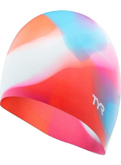 Buy TYR Junior Tie Dye Swim Cap, Pink/Blue, One Size in UAE