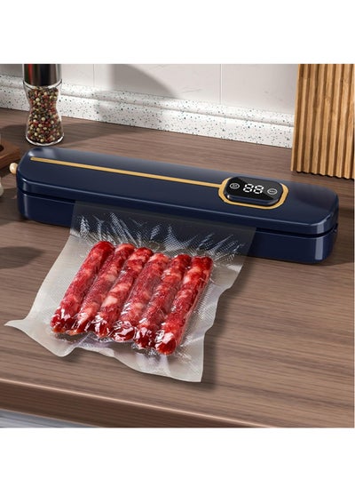 اشتري Food Vacuum Sealer Machine, Bag Sealer Protector Vacuum Sealer Machine Automatic Vacuum Sealer, for Sealing Packing Fresh Food Storage Tools (Blue) في الامارات