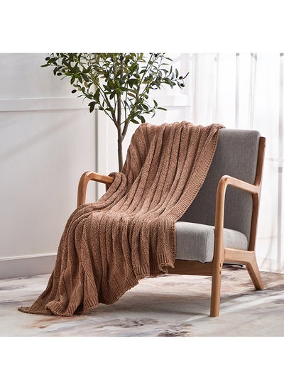 Buy Madison Resse Knitted Acrylic Throw 170 x 130 cm in Saudi Arabia