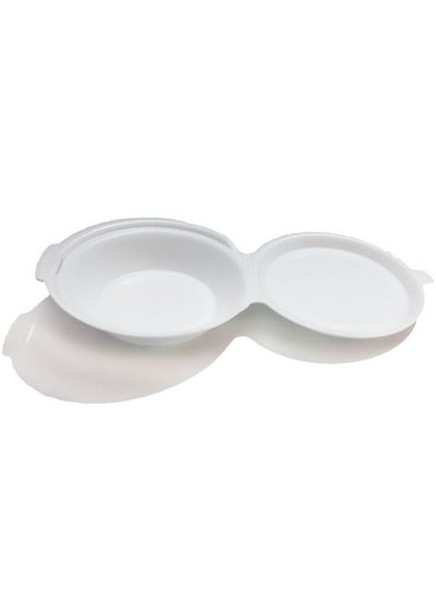 اشتري 50 PCS Disposable Foam Dishes With Cover في مصر