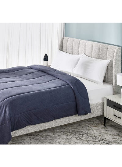 Buy Melange Comforter, Navy - 218x228 cm in UAE