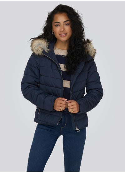 Buy Fur Hood Puffer Jacket in Saudi Arabia