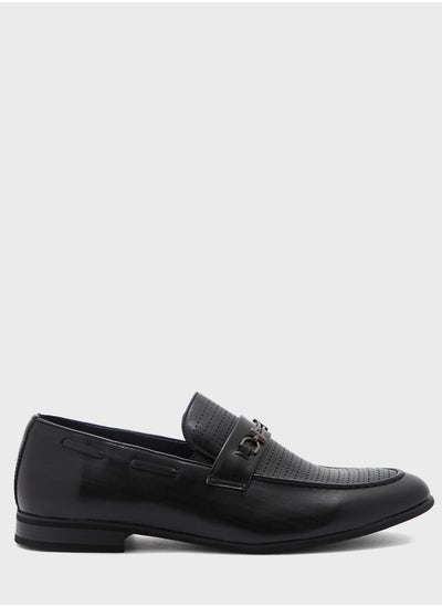 Buy Metal Trim Saddle Formal Slip Ons in UAE