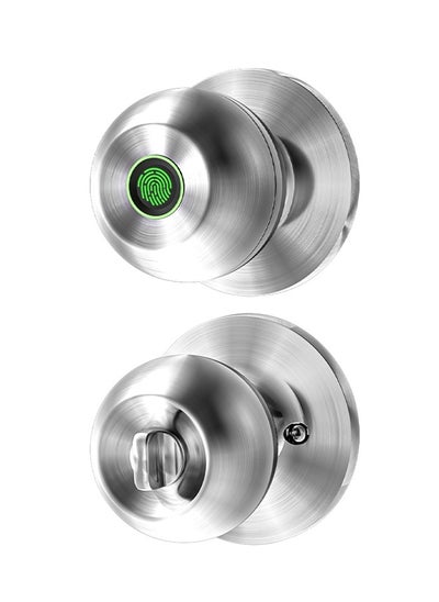 Buy Smart Door Knob, Fingerprint Door Lock with  Keys, Keyless Entry Door Lock, 3 Ways Unlock Biometric Door Knob, Emergency Charging Door Lock for Interior Door,Tuya bluetooth control (Sliver) in Saudi Arabia