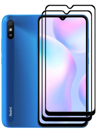 Buy 2 Pieces Antistatic ESD Dustproof Premium Quality High Definition Tempered Glass Screen Protector Designed For Xiaomi Redmi 9A in UAE