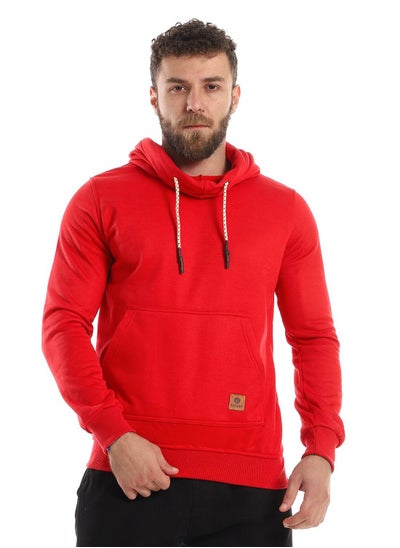 Buy Mens Plain Hoodie With Leather Acssesory in Egypt