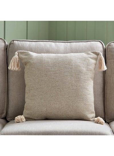 Buy Open View Emmi Textured Cushion Cover with Tassels 45 x 45 cm in UAE