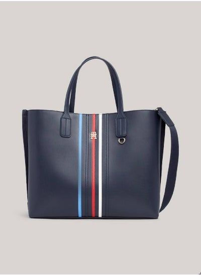 Buy Women's Iconic Tommy Satchel - faux leather, Blue in UAE