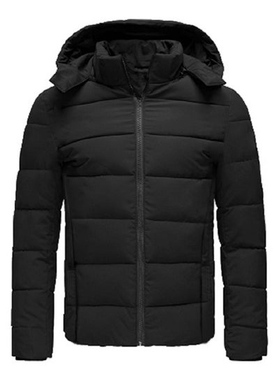 Buy Winter Puffer Down Jacket Long Sleeve Zipper with Removable Hood in Egypt