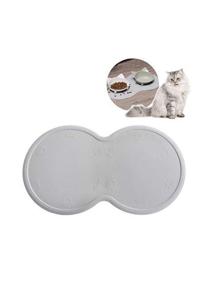 Buy Waterproof Dog Cat Bowl Mat, Easy Wipe Cleaning and Easy Clean, Pet Food Mat, Pet Feeding Mat, FDA Silicone Cat Feeding Placemat Tray, Non-Stick Food Pad Water in UAE