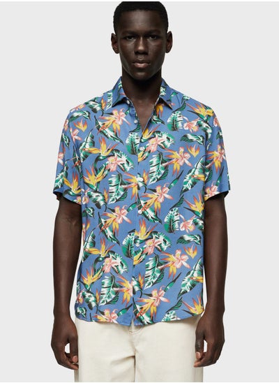 Buy Hawaiian Print Regular Fit Shirt in UAE