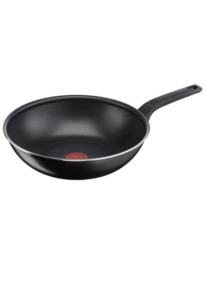 اشتري Tefal Issencia wok pan, 28 cm wokpan, non-stick frying pan with integrated Thermo Spot temperature control, ergonomic thermoplastic handle, extra deep shape في الامارات