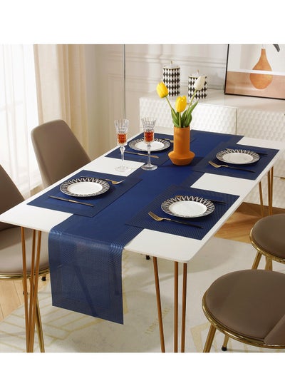 Buy 5PCS Table Runner and Table Mat*4pcs Simple Shape Oil-proof Easy To Clean Suitable For Restaurants Hotels Coffee Shops Etc in UAE