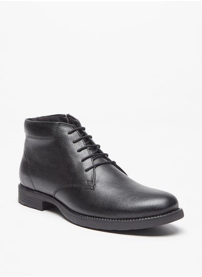 اشتري Men Solid Chukka Boots with Zip Closure في الامارات