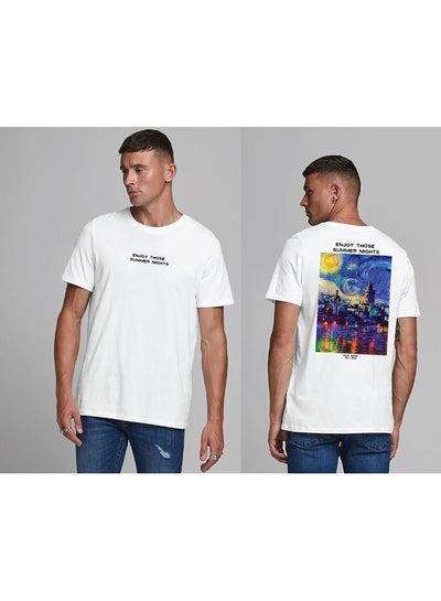 Buy Coup Printed T-Shirt For Men - Regular Fit - White - Multi Color in Egypt