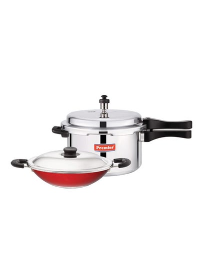 اشتري PREMIER COMPO PACK ALUMINIUM PRESSURE COOKER (5LTRS + N.S. APPAMPAN 20 CM) SG -534 في الامارات