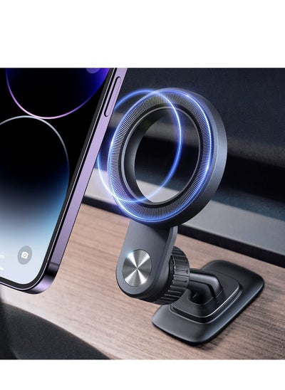 Buy Excefore for MagSafe Car Mount Magnetic Phone Holder Dash Fit Curved Surface Flexible Rotation in UAE