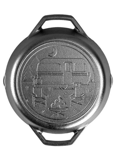 Buy Lodge Cast Iron Wanderlust Series, Dual Handled Camper Pan, 10.25 inch, Black in UAE