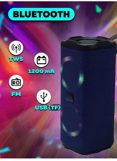 اشتري Bluetooth Speakers, Wireless Speakers with Led Melody, Loud Stereo, Outdoor Speakers with Strong Bass, Support FM Radio, TF Card, Aux Playback في السعودية