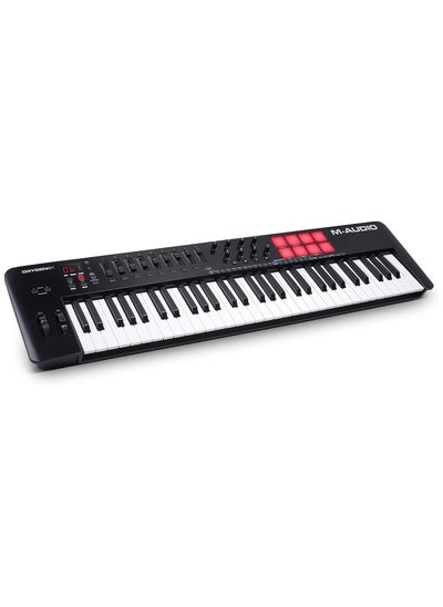 Buy M-Audio Maudio Oxygen 61 Mkv 61 Key USb Midi Keyboard Controller With Beat Pads, Smart Chord & Scale Modes, Arpeggiator And Software Suite Included, Black in UAE