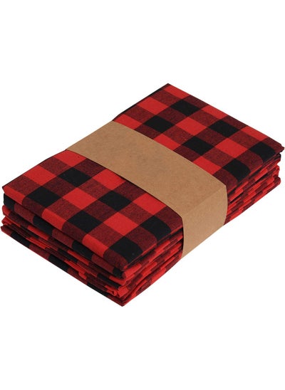 Buy 6 Piece Home Kitchen Plaid Dish Towel Set in UAE