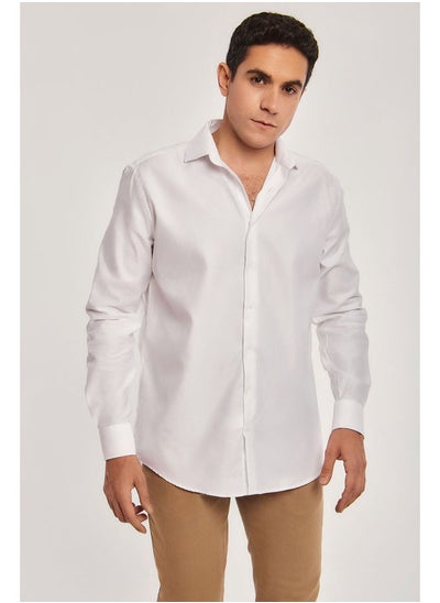 اشتري Classic Long Sleeve Regular Fit Dobby Cotton Shirt في مصر