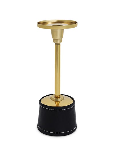 اشتري Owen Candle Holder, Gold & Black - 9x25 cm في الامارات