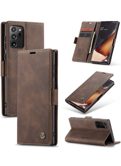 Buy CaseMe Redmi Note 12 Turbo 5G/ Xiaomi Poco F5 5G Wallet Case Book Folding Flip Folio Case with Magnetic Kickstand Card Slots Protective Cover - Coffee in Egypt