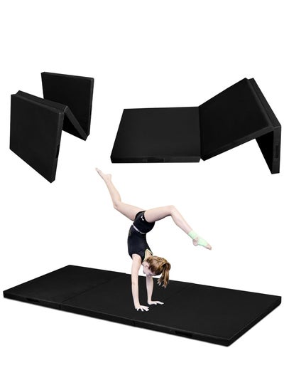 Buy UKR Tri-Fold Fitness Exercise Training Aerobic Fitness Gym & Gymnastics Balance Padded Mat (183x61x2.2 cm) in UAE