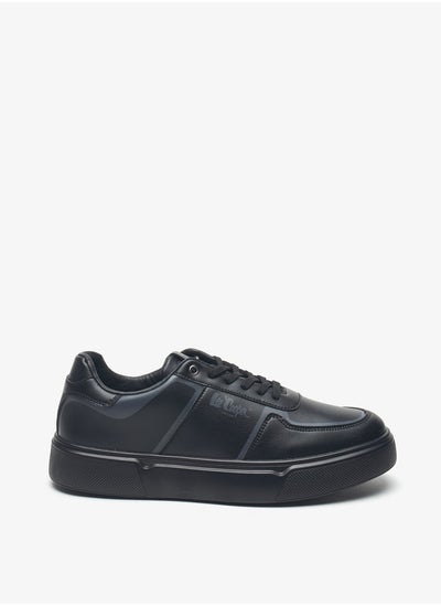 اشتري Men's Logo Print Sneakers with Lace-Up Closure في الامارات