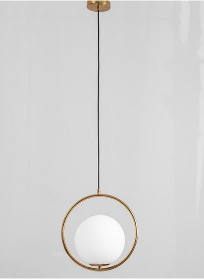 Buy Gold pendant lamp with single globe bulb from Yocandle in Saudi Arabia