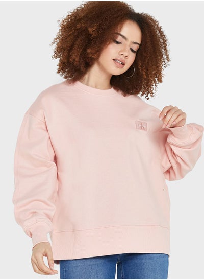 Buy Crew Neck Logo Sweatshirt in Saudi Arabia