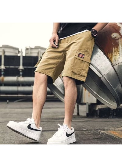 اشتري Mens Casual Shorts Summer Loose FitKhaki Khaki في السعودية