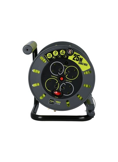 اشتري 4-Way Extension Reel Black And Green 25M في السعودية